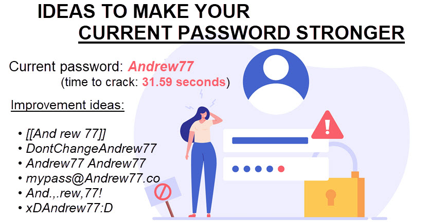 How to improve current passwords