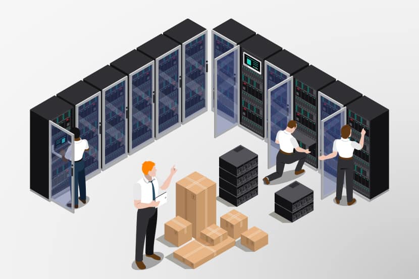 graphic of a data center move