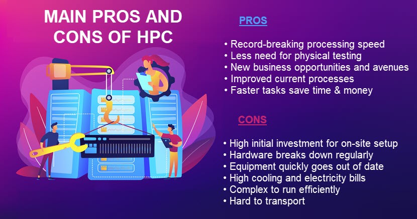 Pros and cons of HPC