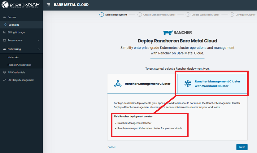 Deploy Rancher on Bare Metal Cloud