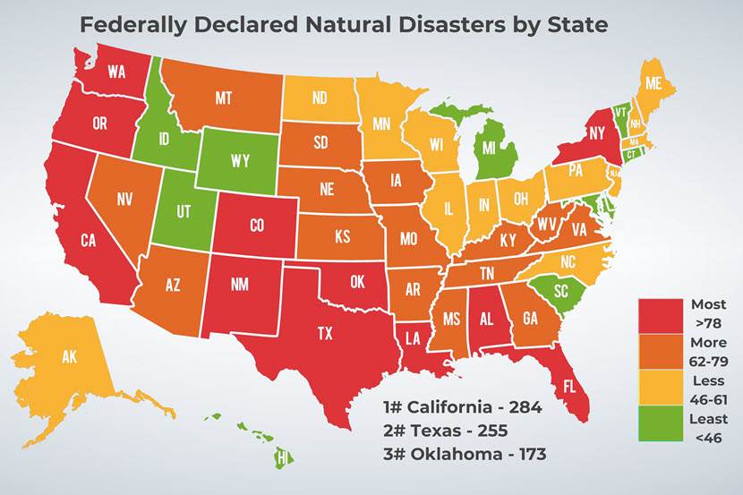Federally Declared Natural Disasters by State.