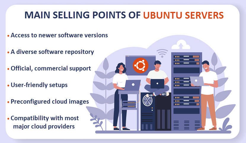 Ubuntu servers main selling points