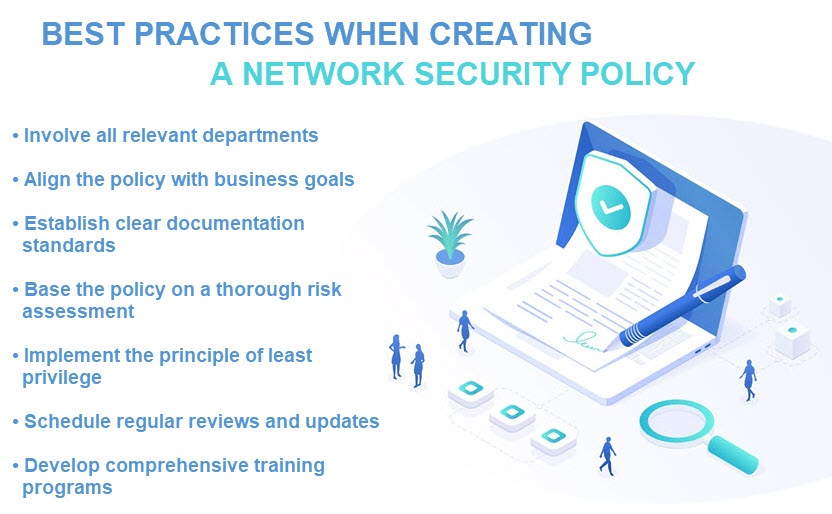 Best practices when creating a network security policy