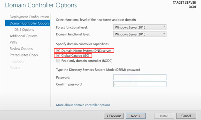 How to install a domain controller (step 9)
