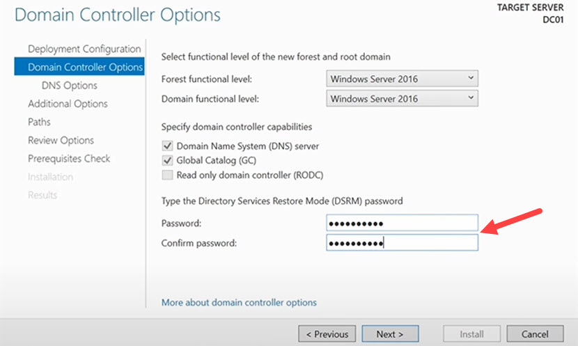 How to install a domain controller (step 10)