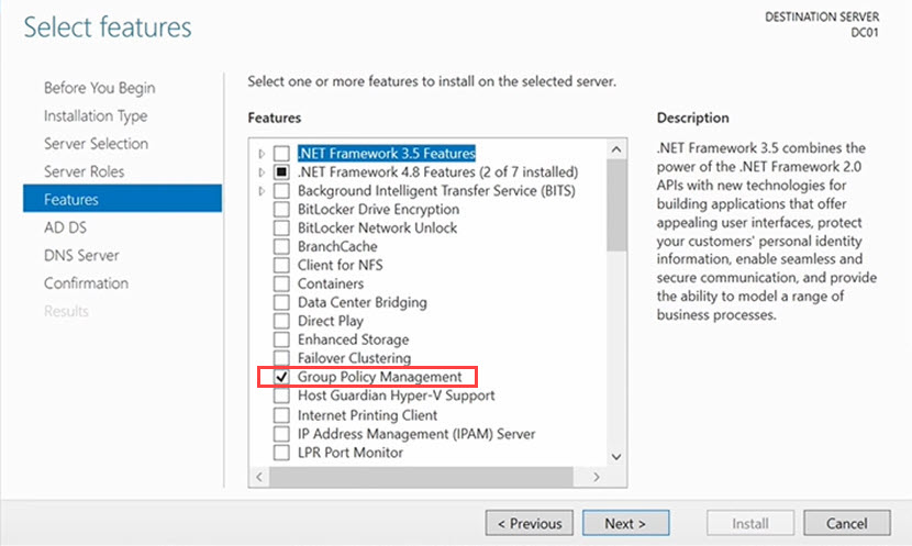 How to install a domain controller (step 5)