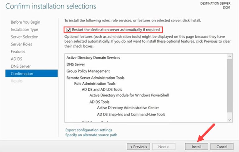 domain controller installation