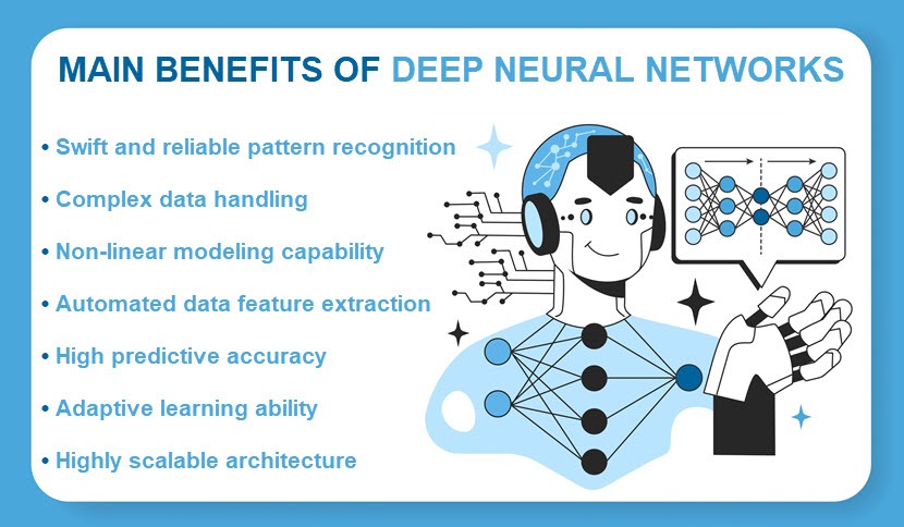 Benefits of deep neural networks