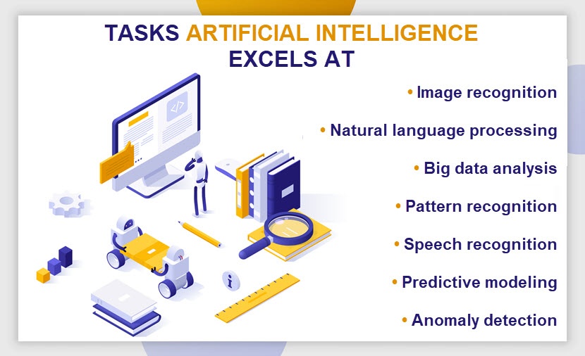 Tasks artificial intelligence excels at
