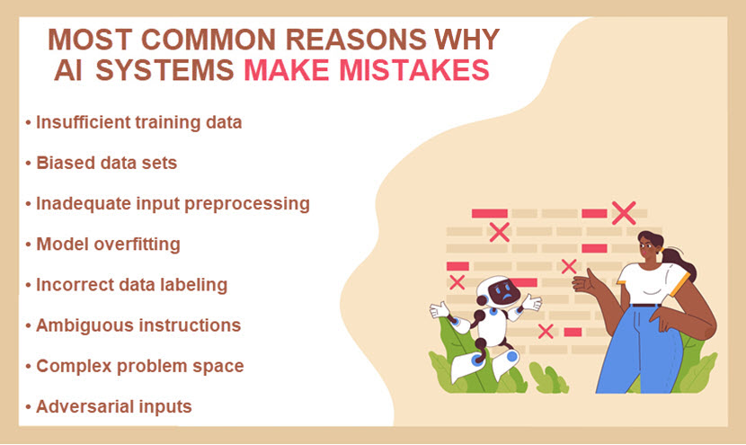 Most common reasons why AI systems make mistakes