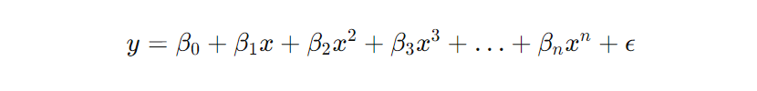 Polynomial regression formula