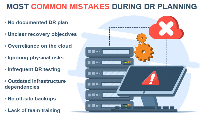 Most common mistakes in DR strategies