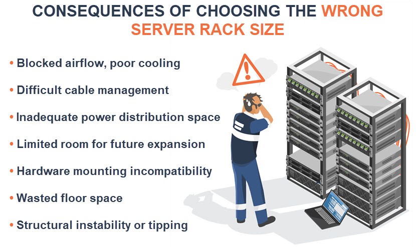 Problems due to the wrong rack size 