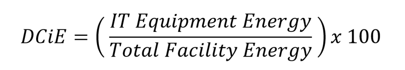 Formula for calculating DCiE.