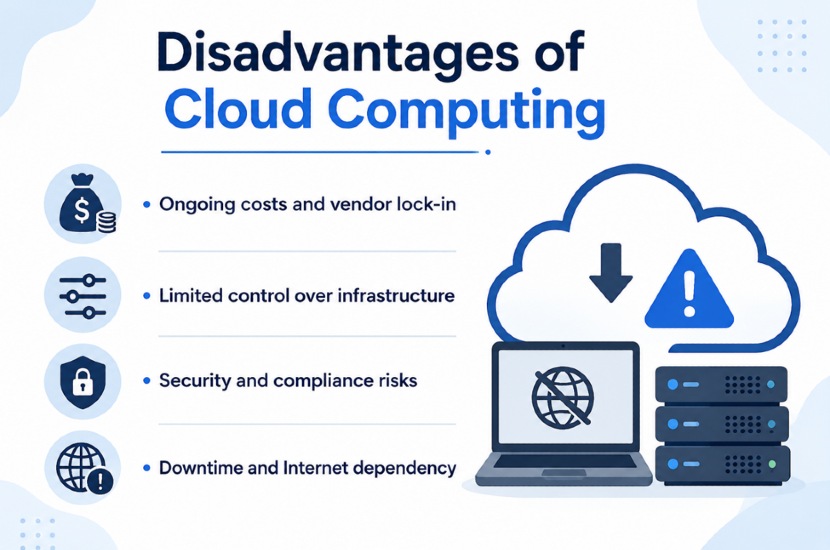 Disadvantages of cloud computing
