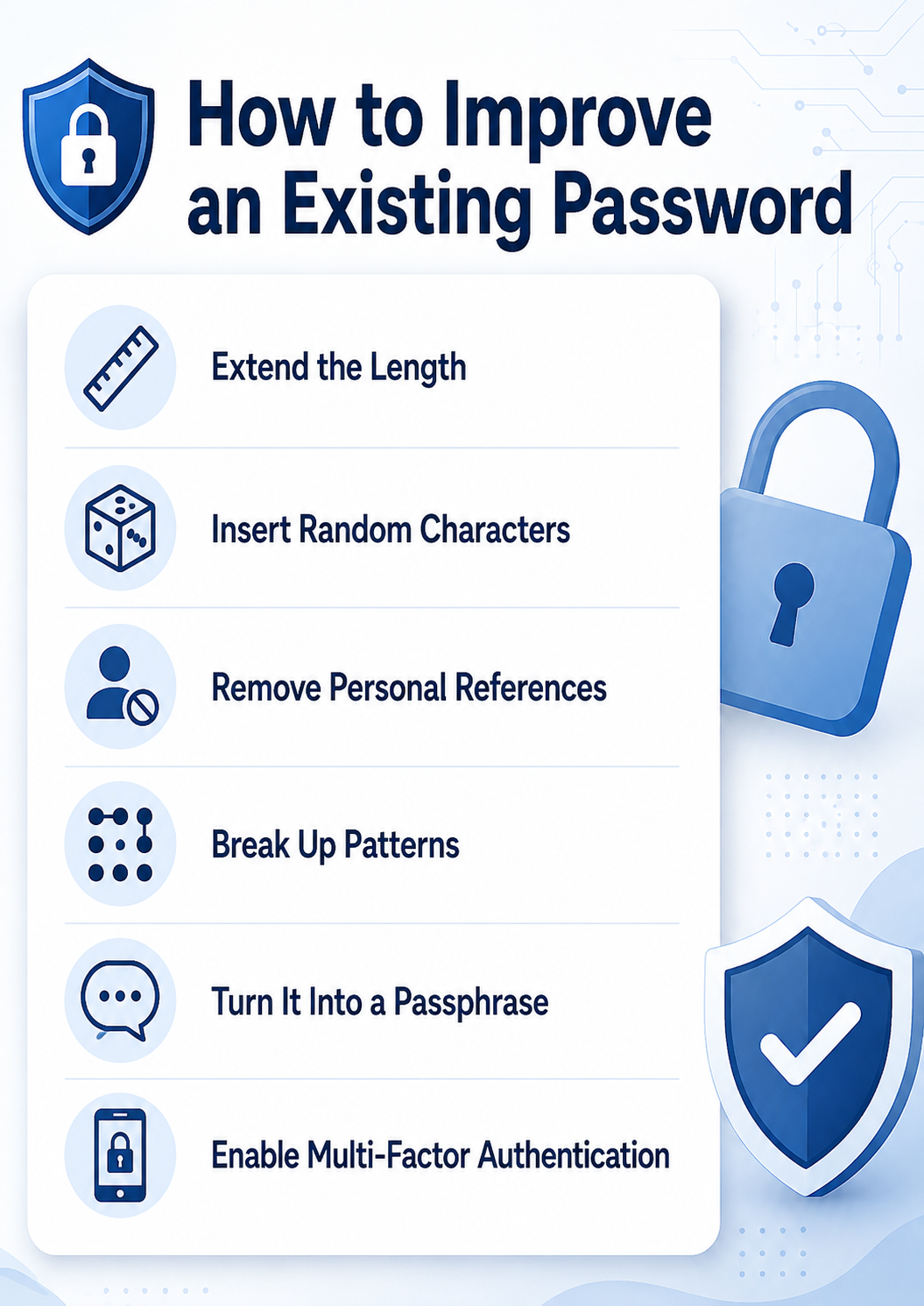 how to improve an existing password