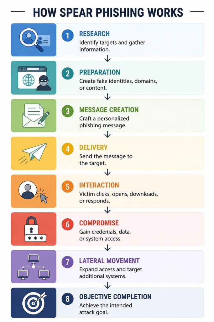 how spear phishing works