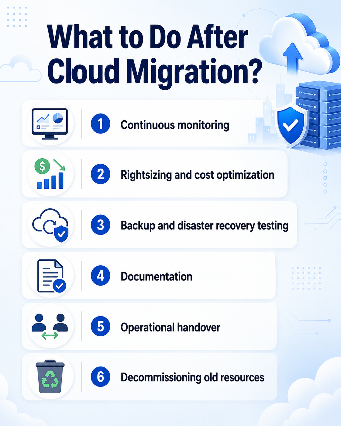 what to do after cloud migration