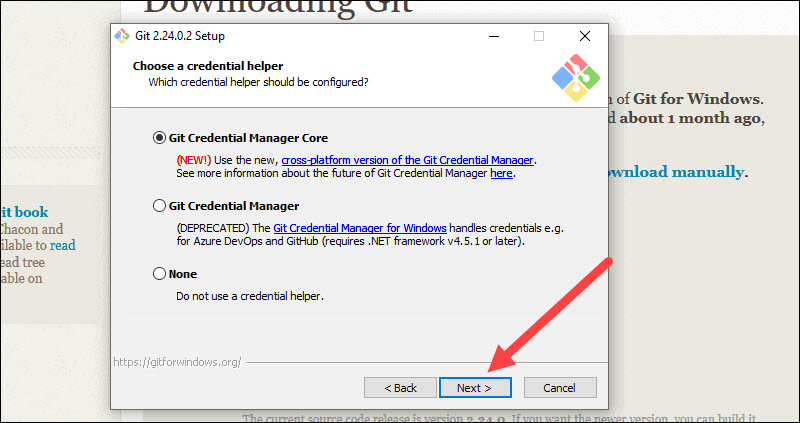 install git windows server 2008