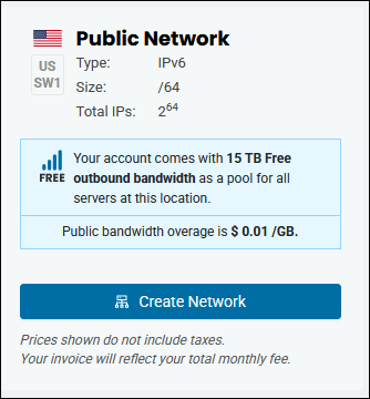 Network summary BMC portal.