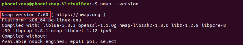 checking version of nmap installed