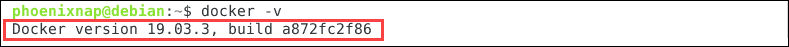 ckeck docker version in debian buster