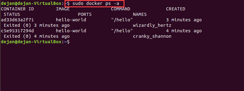 docker run image in container