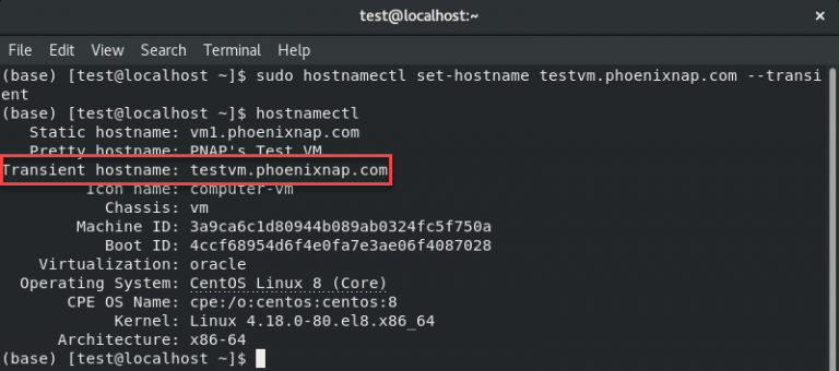 How to Change Hostname on CentOS 8 / RHEL 8