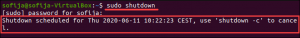 linux shutdown command
