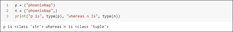 Tuple with one element