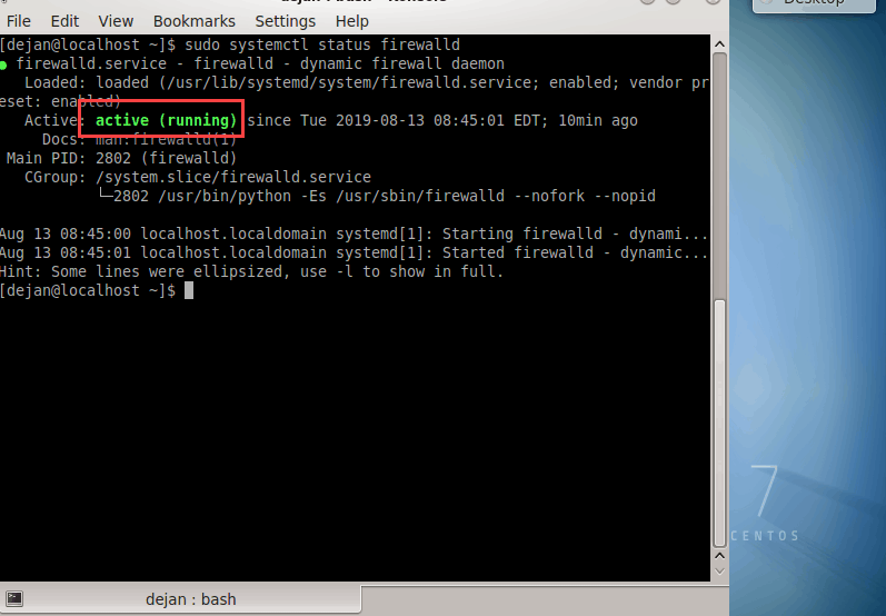 Centos 8 отключить firewall