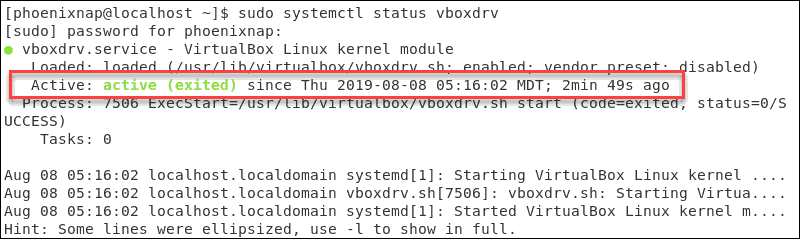 virtualbox host modules centos