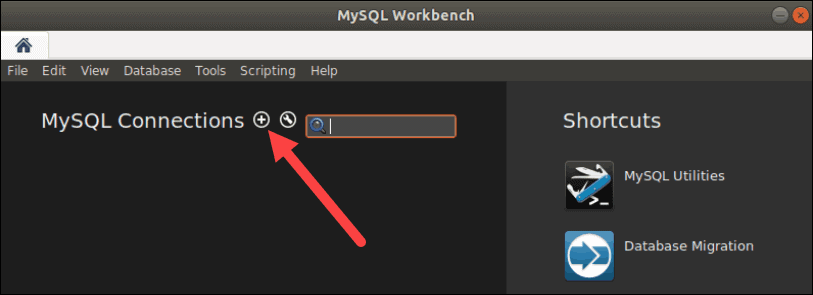 add a new connection in workbench