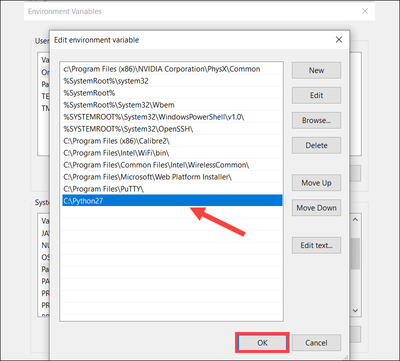 Check if the new Python path is appended to the list.