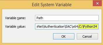 How to add the Variable Value durring python3 windows installation.