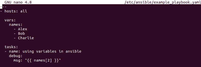 Accessing values of a variable with array