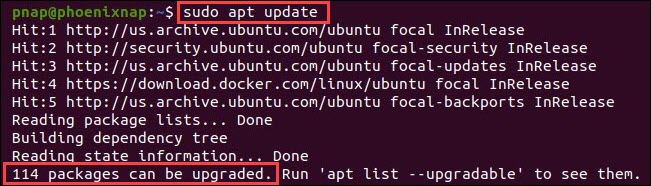 difference between sudo apt update and sudo apt upgrade