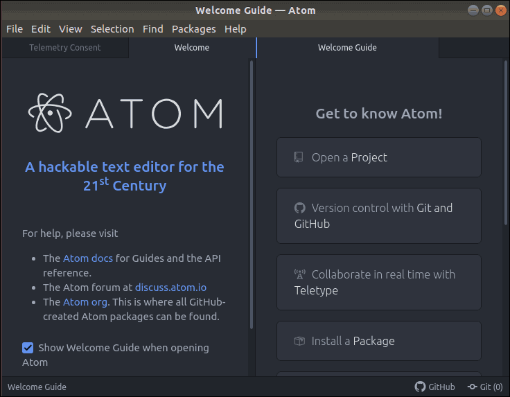 atom text editor for writers