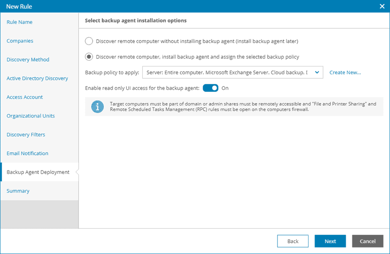veeam backup agent deployment