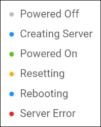 BMC server statuses in the portal