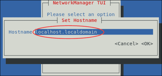 Change hostname using Network Manager.