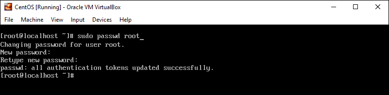 change root password in centos