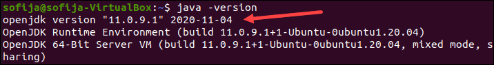 Verify Java is installed on Ubuntu server.