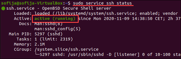 Check if SSH service is running.