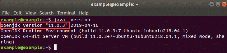 Determine the version of Java currently installed.
