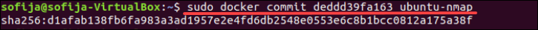docker command to commit changes to image