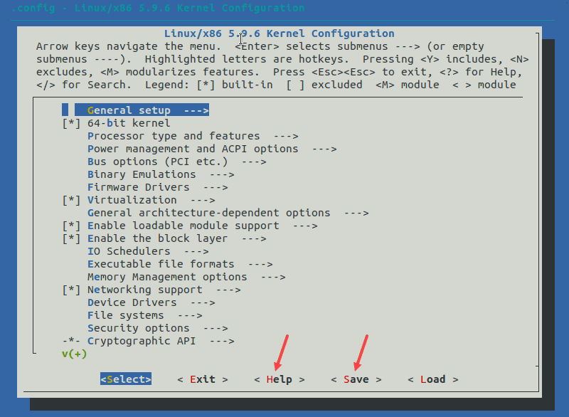 il kernel linux ha messo insieme la directory di output