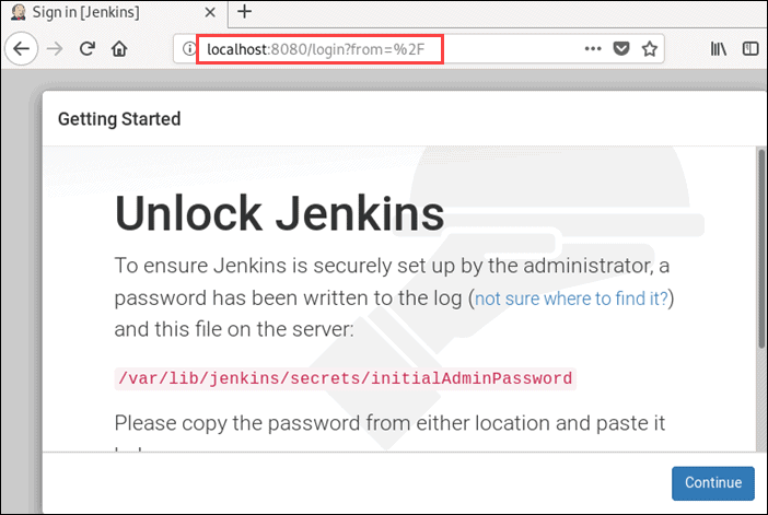 unlocking jenkins on debian 10