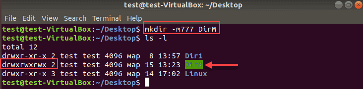 example how to create a directory with the mkdir command in terminal