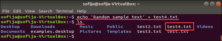 how to make a new file in a certain location in dos